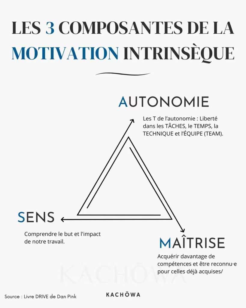 Les 3 leviers de la motivation intrinsèque : Autonomie - Maîtrise - Sens