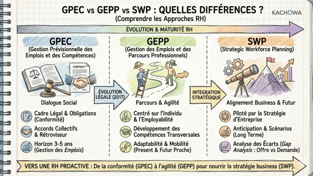 Différence entre GPEC, GEPP et SWP