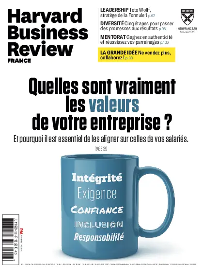 HBR France : Quelles sont vraiment les valeurs de votre entreprise ?